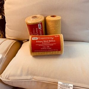 Christmas mesh ribbon. 5.5 in x 30 ft